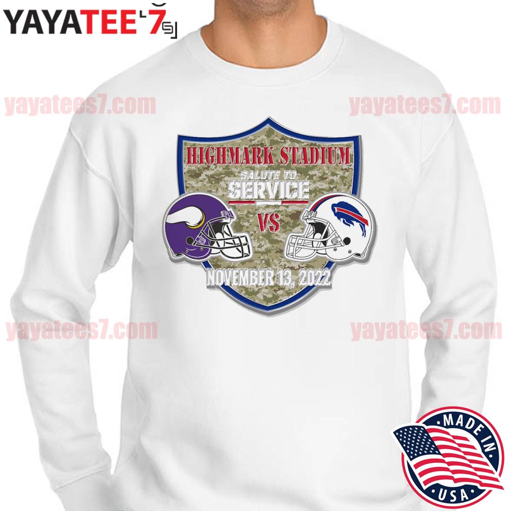 Minnesota Vikings vs Buffalo Bills Highmark Stadium Salute to Service  November 13 2022 shirt, hoodie, sweater, long sleeve and tank top