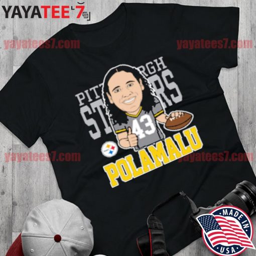 Nfl Troy Polamalu Pittsburgh Steelers Mitchell Ness Caricature Graphic  T-Shirt, hoodie, sweater, long sleeve and tank top