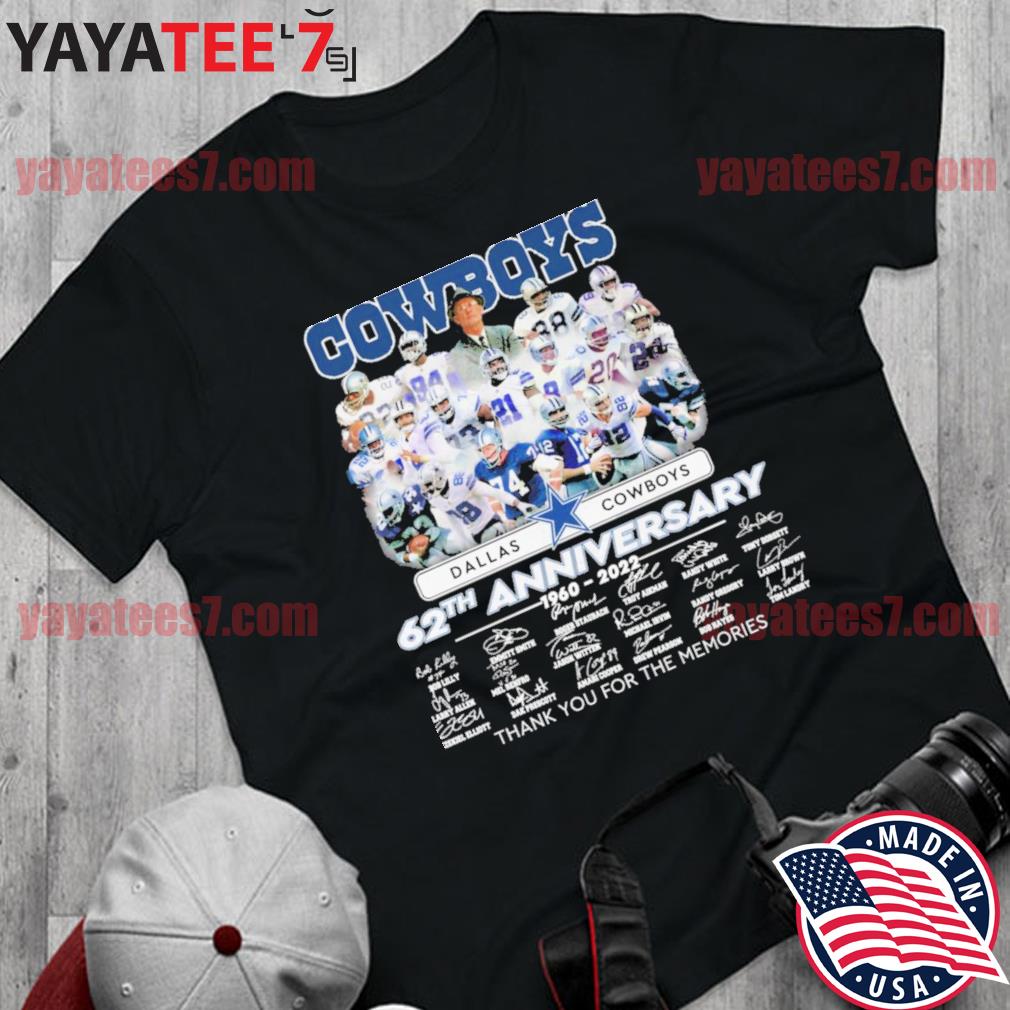 Dallas Cowboys 62th Anniversary 1960 2022 Signatures Thank You For The  Memories Shirt, hoodie, sweater, long sleeve and tank top