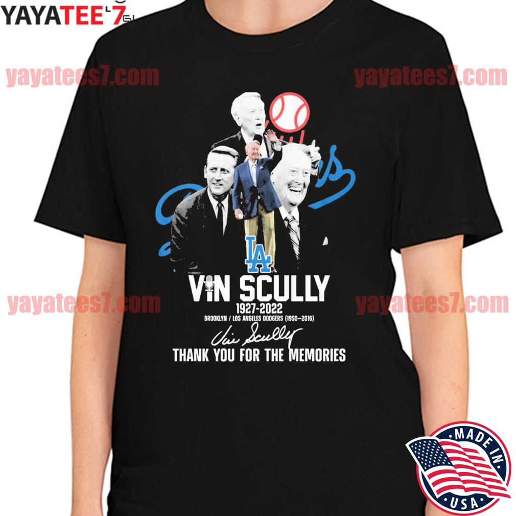 Vin Scully Dodgers Thank You For The Memories Vin Scully 1927-2022 Shirt