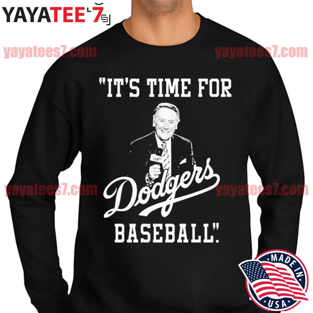 Rip vin scully microphone it's time for dodgers baseball shirt, hoodie,  sweater, long sleeve and tank top