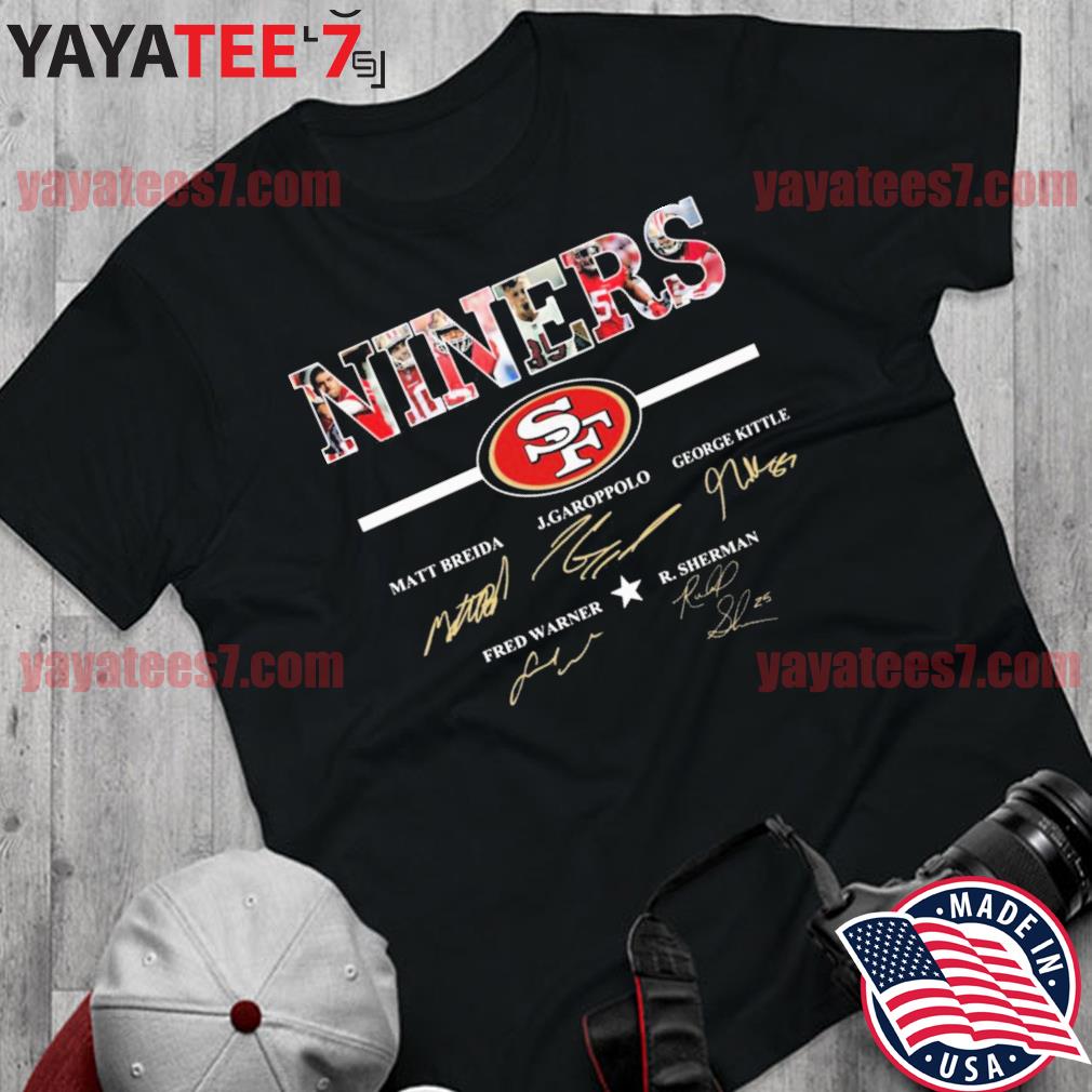 Niners Matt Breida and George Kittle Signatures San Francisco 49ers Shirt,  San Francisco 49er in 2023