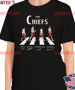 The Chiefs Tyreek Hill Travis Kelce Clyde Edwards-Helaire Patrick Mahomes  abbey road signatures shirt, hoodie, sweater, long sleeve and tank top