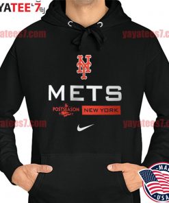 2022 official New York Mets Nike 2022 Postseason Authentic Collection Dugout T-Shirt Hoodie