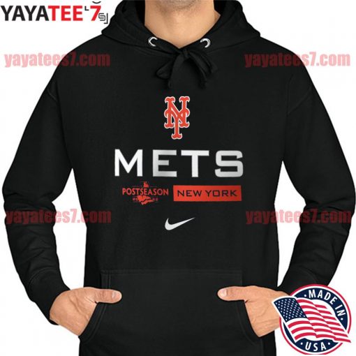 2022 official New York Mets Nike 2022 Postseason Authentic Collection Dugout T-Shirt Hoodie