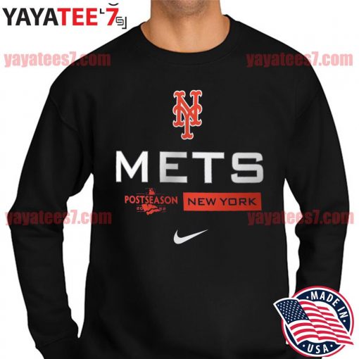 2022 official New York Mets Nike 2022 Postseason Authentic Collection Dugout T-Shirt Sweater