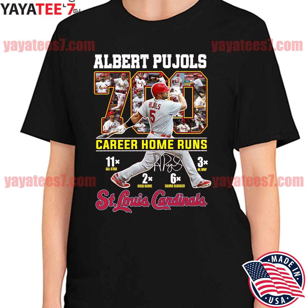 Albert Pujols 700 Career home runs signature St. Louis Cardinals shirt,  hoodie, sweater, long sleeve and tank top