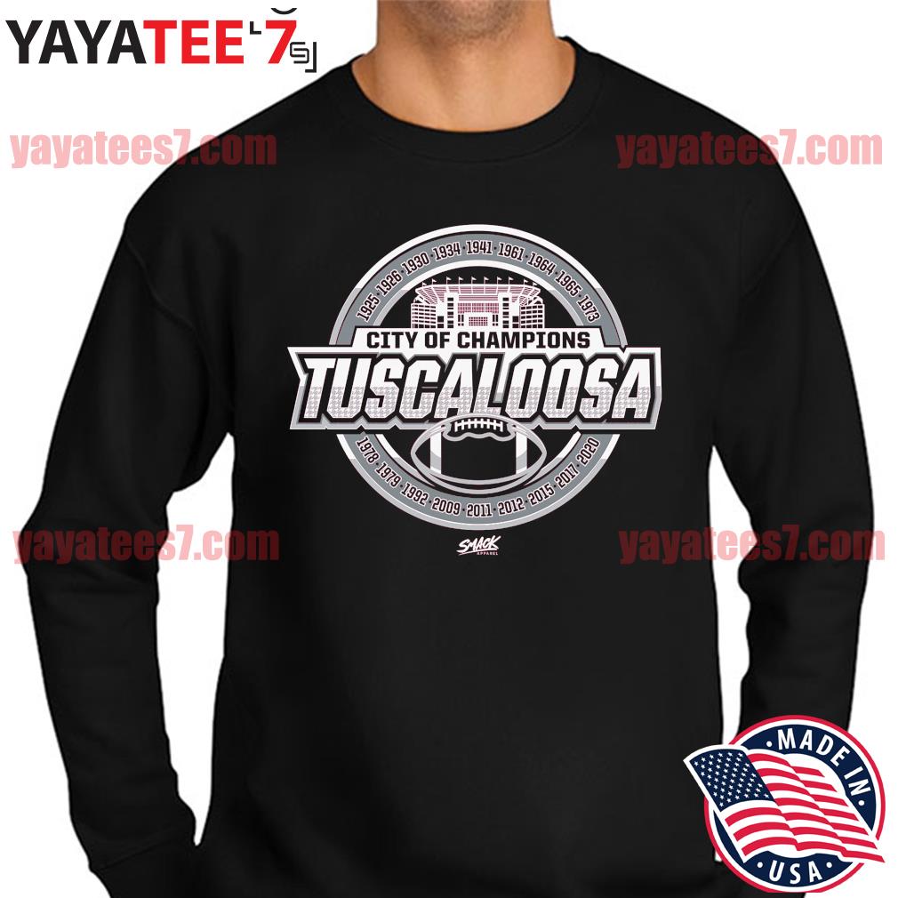 Tuscaloosa City of Champions T-Shirt for Alabama College Football Fans