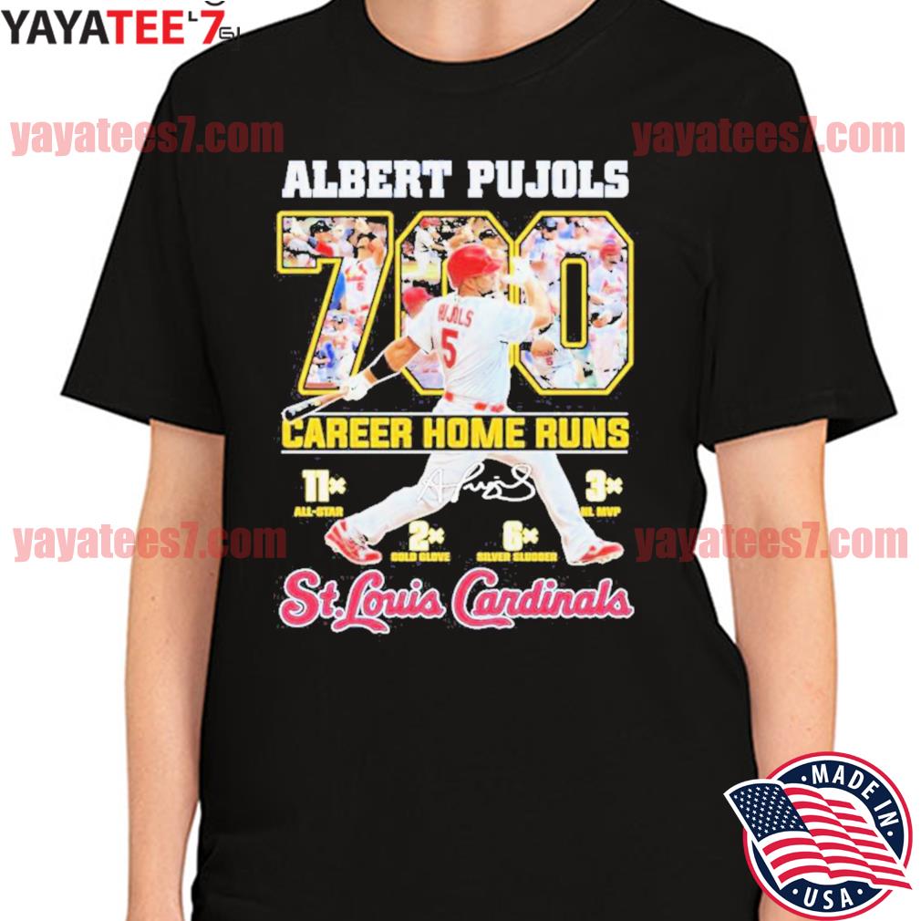 Albert Pujols St. Louis Cardinals 700 Home Runs 4th Most Home RUns In MLB  History Signature Shirt, hoodie, sweater, long sleeve and tank top