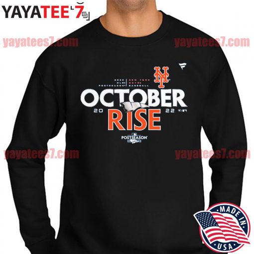 Awesome official Men's New York Mets Black 2022 Postseason Locker Room Big & Tall premium T-Shirt Sweater