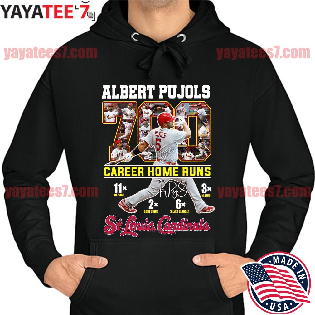 Funny St. Louis Cardinals Albert Pujols 700 Career home runs signature shirt,  hoodie, sweater, long sleeve and tank top