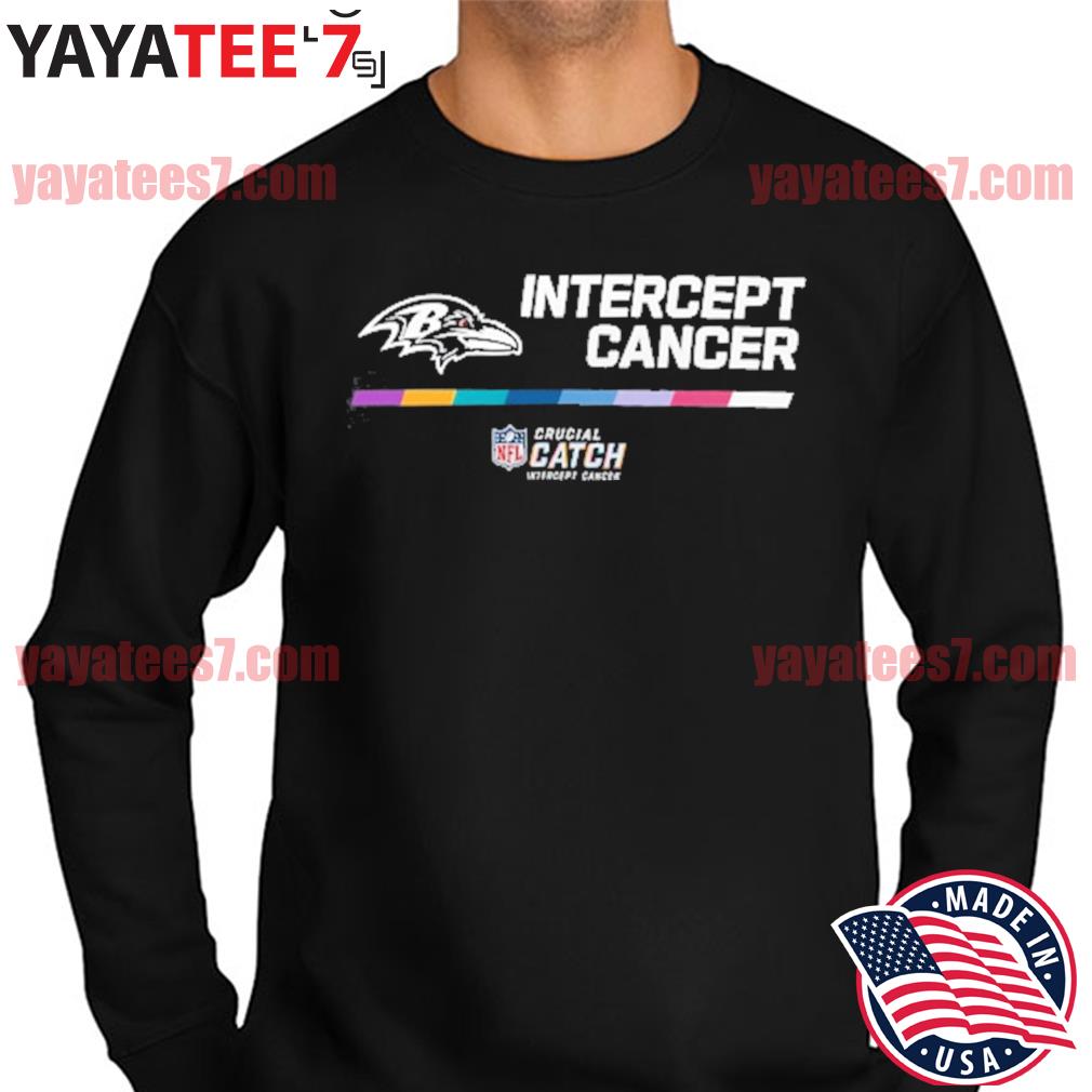 NFL Baltimore Ravens Crucial Catch Intercept Cancer T-Shirt