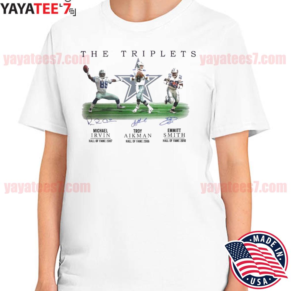 Dallas Cowboys Dak Prescott and Troy Aikman and Michael Irvin the triplets  shirt - Limotees