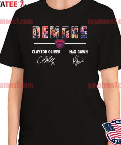Demons Melbourne Clayton Oliver and Max Gawn signatures shirt