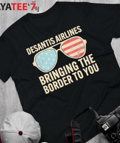Desantis Airlines Bringing The Border To You Sunglasses Us Flag T-Shirt