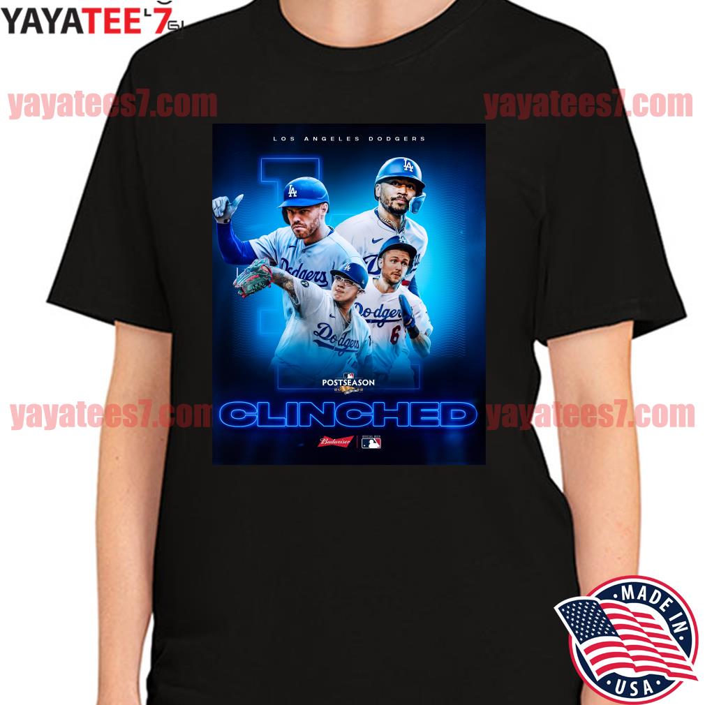 Clinched Los Angeles Dodger 2022 Mlb Postseason Shirt