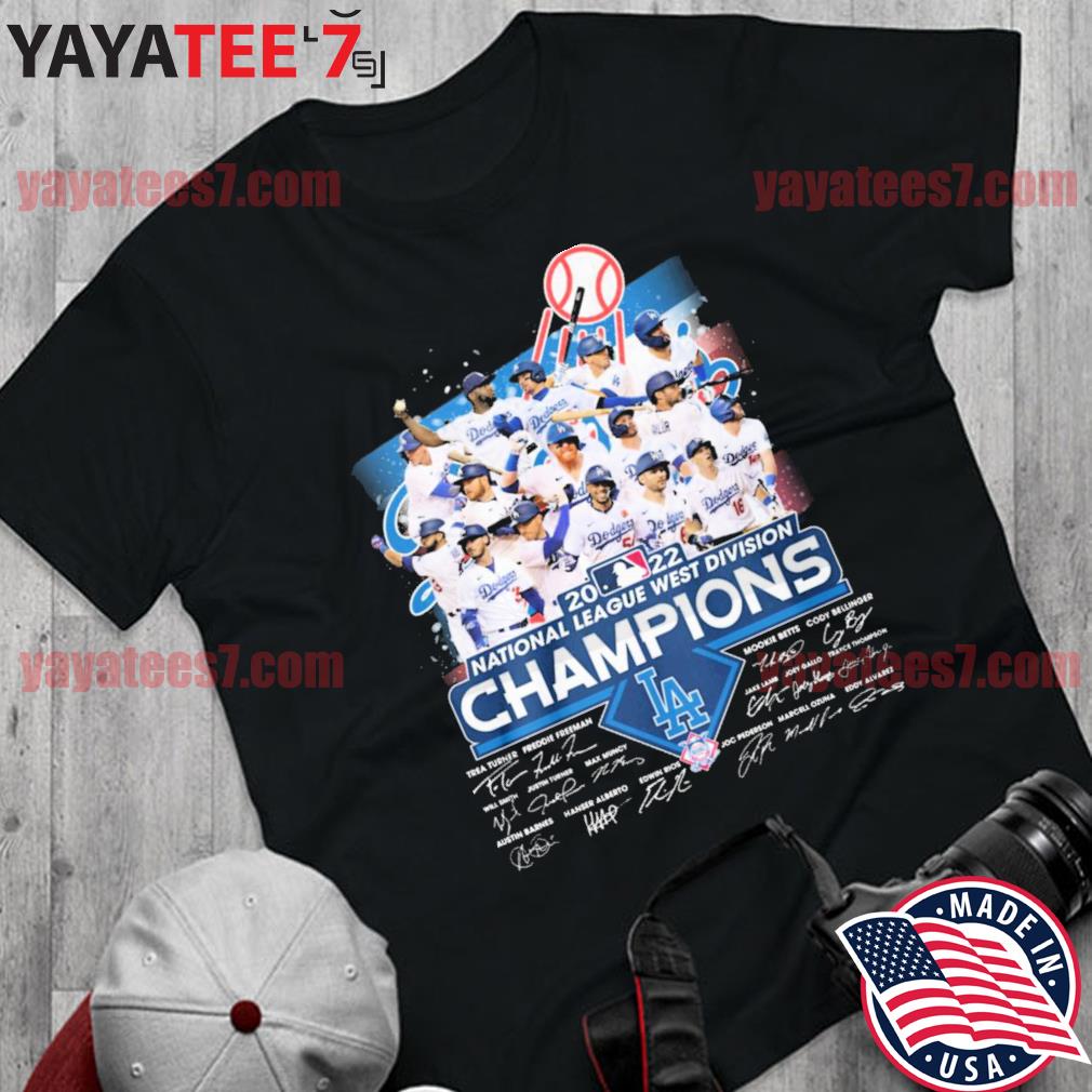 Team Baseball Los Angeles Dodgers 2022 National League West Division  Champions Signatures shirt, hoodie, sweater, long sleeve and tank top