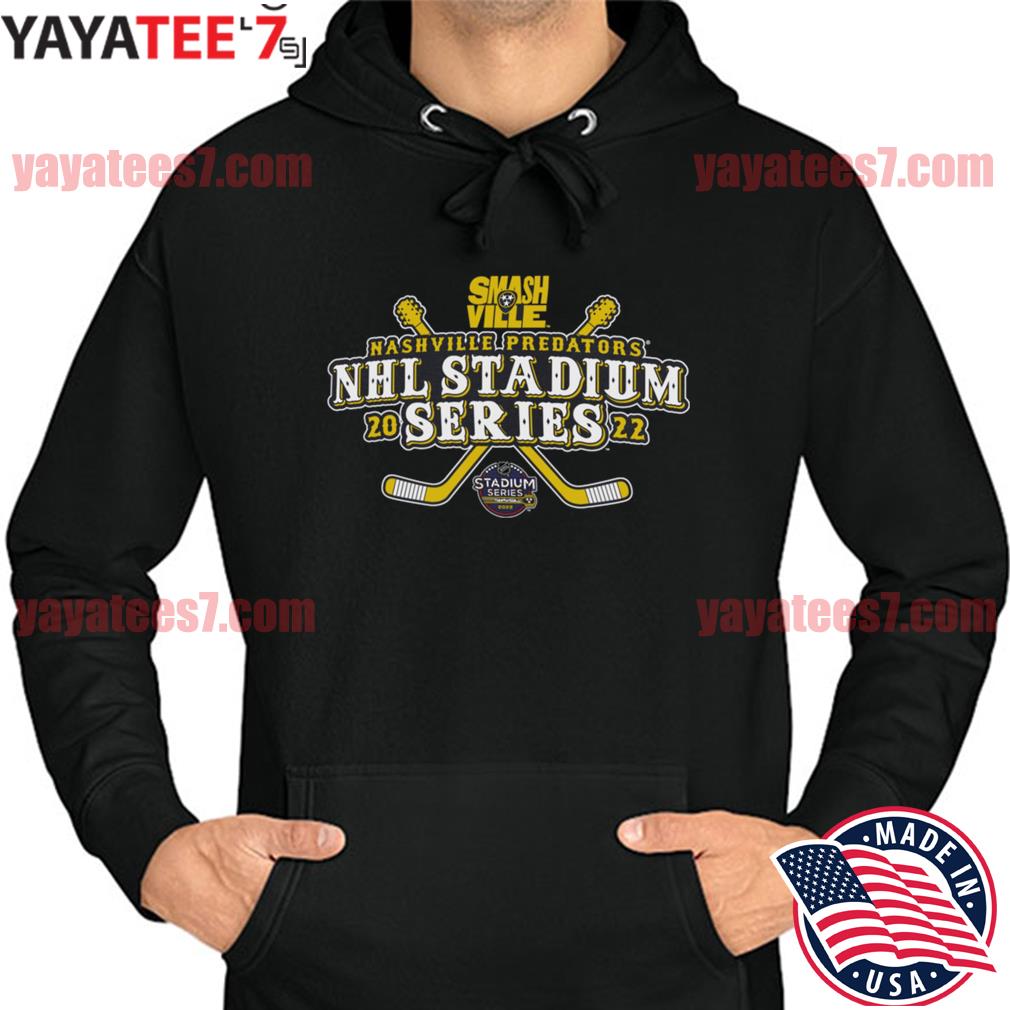 Nashville Predators Stadium Series Cross Sticks T-Shirt