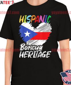 National Hispanic Heritage Month Puerto Rico Flag Bor T-Shirt