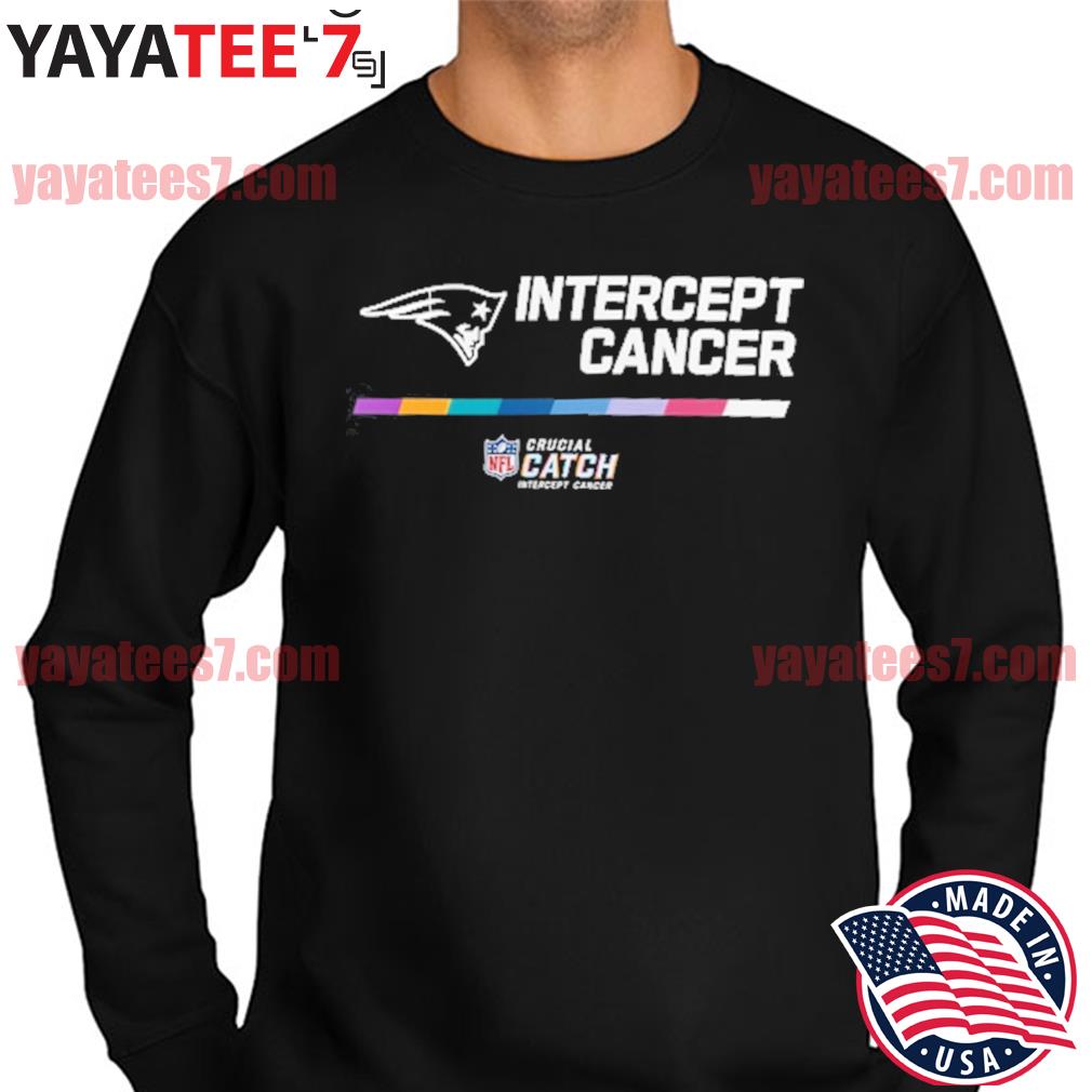 New England Patriots Intercept Cancer 2022 NFL Crucial Catch Performance T- Shirt, hoodie, sweater, long sleeve and tank top