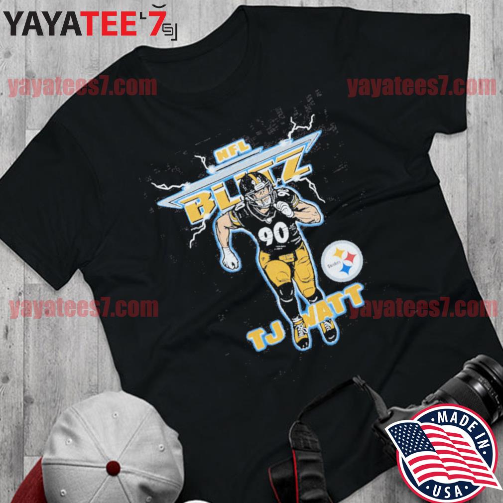 NFL Blitz Steelers TJ Watt  Retro Pittsburgh Steelers T-Shirt