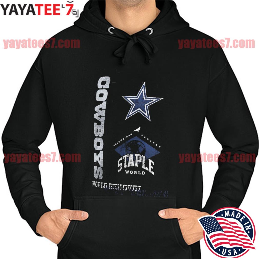 Men's Dallas Cowboys NFL x Staple Black World Renowned T-Shirt