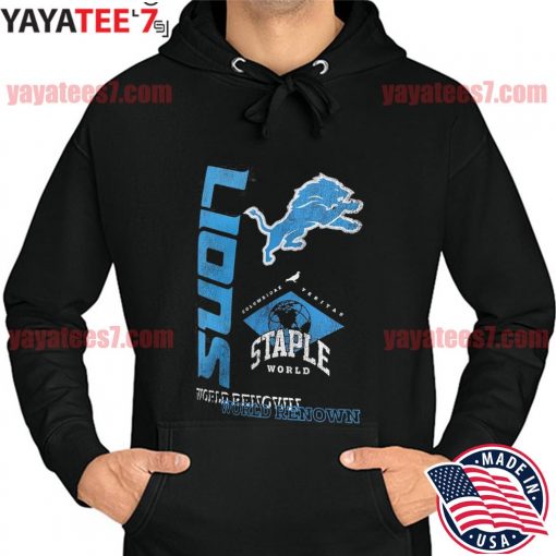 NFL x Staple Black Detroit Lions World Renowned T-Shirt, hoodie