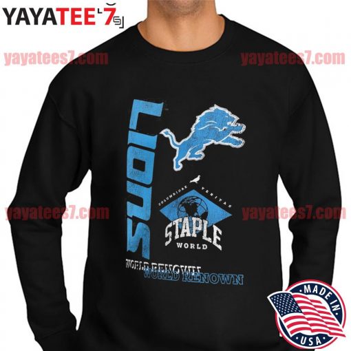 NFL x Staple Black Detroit Lions World Renowned T-Shirt, hoodie, sweater,  long sleeve and tank top