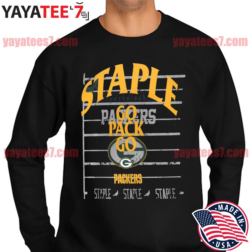 NFL x Staple Black Green Bay Packers Throwback Vintage Wash T-Shirt,  hoodie, sweater, long sleeve and tank top