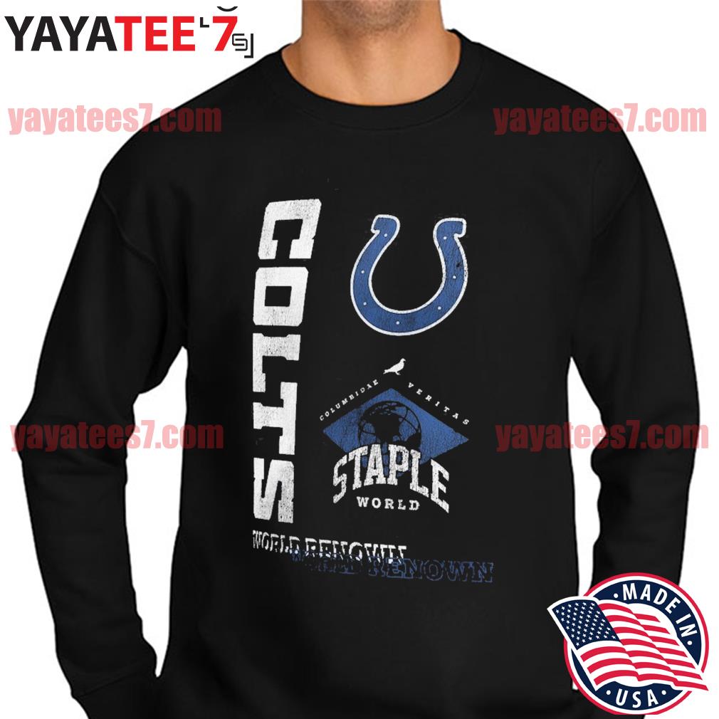 Men's NFL x Staple Black Indianapolis Colts World Renowned T-Shirt