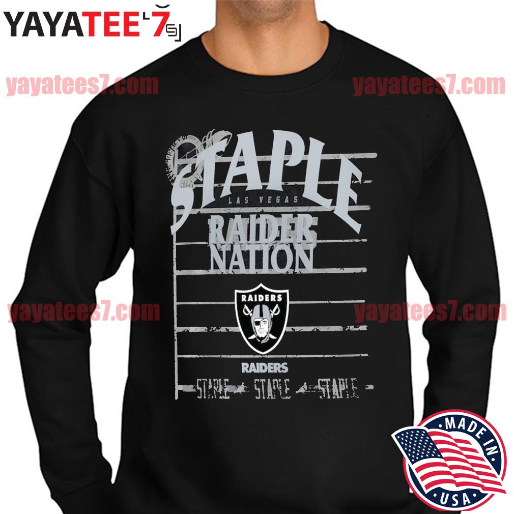 Las Vegas Raiders NFL x Staple All Over Print Pullover Hoodie - Gray