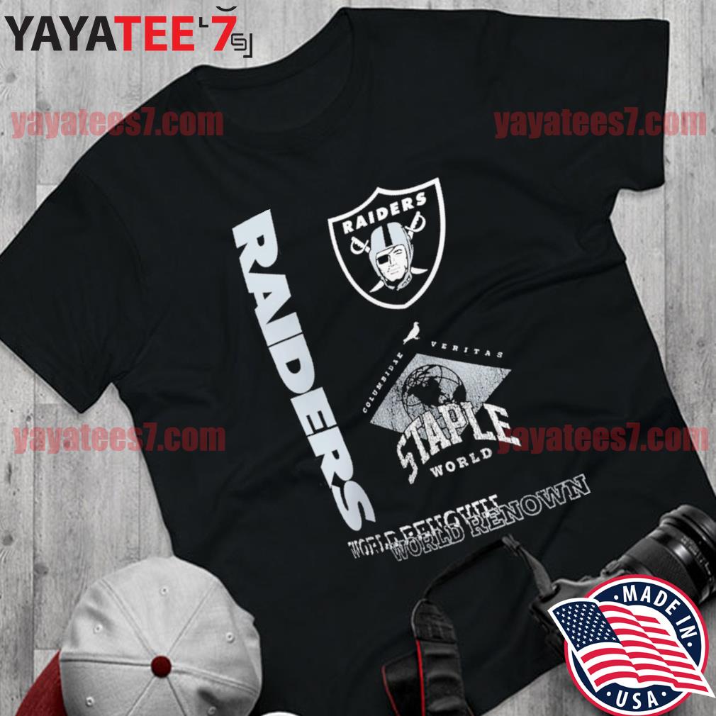 Men's NFL x Staple Black Las Vegas Raiders World Renowned T-Shirt