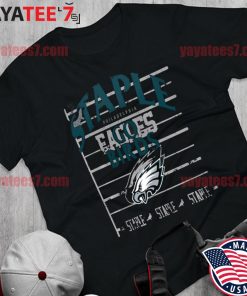 Men's Philadelphia Eagles NFL x Staple Black Throwback Vintage Wash T-Shirt