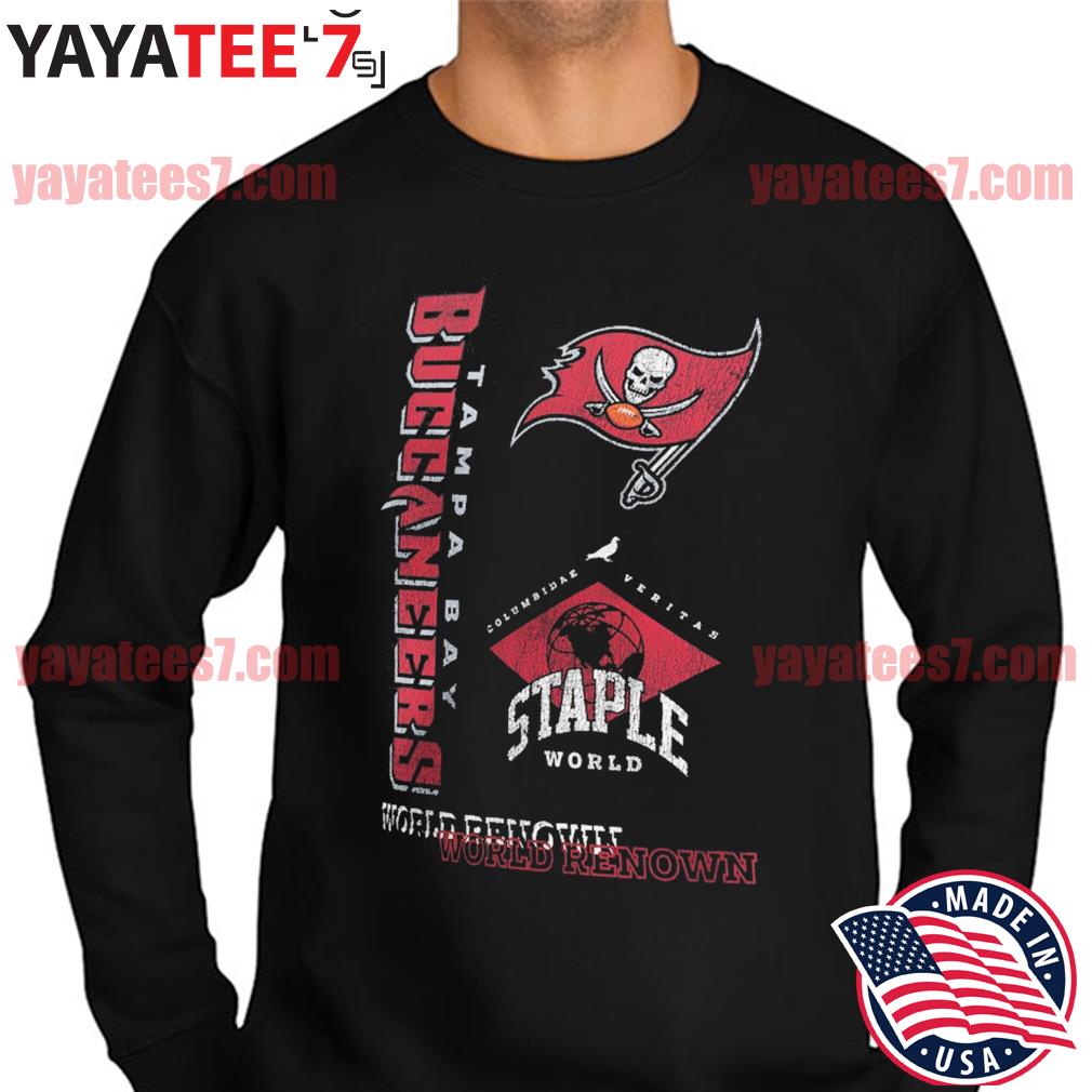 Men's NFL x Staple Black Tampa Bay Buccaneers World Renowned T-Shirt