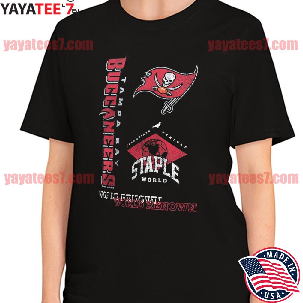 Men's NFL x Staple Black Tampa Bay Buccaneers World Renowned T-Shirt