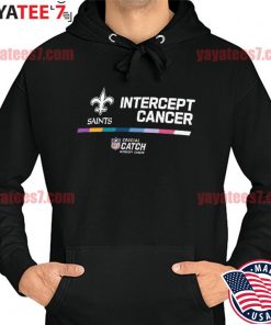 New orleans saints intercept cancer nfl crucial catch shirt, hoodie, sweater,  long sleeve and tank top