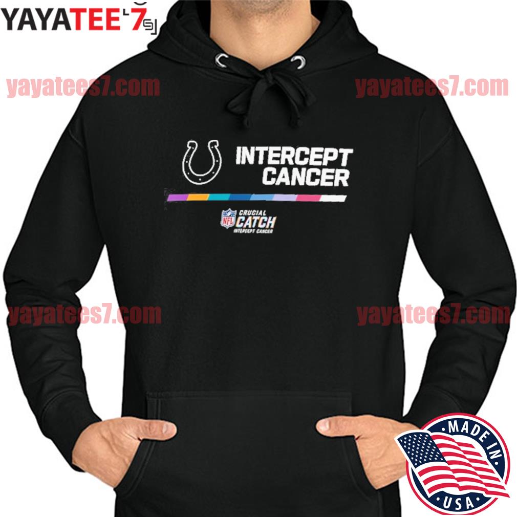 Official Indianapolis Colts intercept cancer nfl crucial catch shirt, hoodie,  sweater, long sleeve and tank top