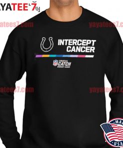 Indianapolis Colts Intercept Cancer 2022 NFL Crucial Catch Performance T- Shirt, hoodie, sweater, long sleeve and tank top