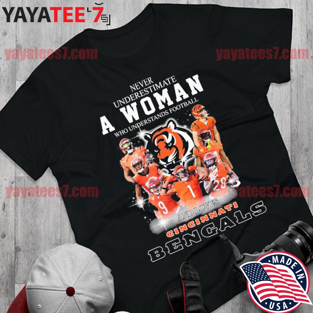 Official Never Underestimate A Woman Who Understands Football And Loves Bengals  Shirt, hoodie, tank top and sweater