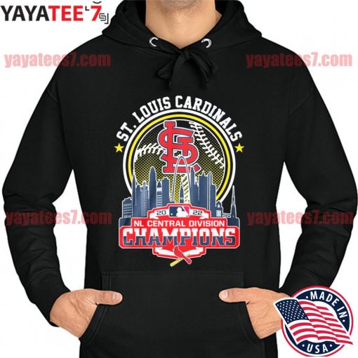 Official St Louis Cardinals 2022 NL Central Division Champions Skyline s Hoodie
