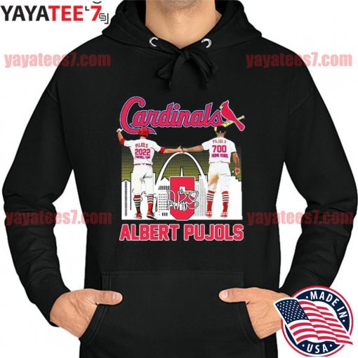 Official St Louis Cardinals Albert Pujols 2022 Farewell Tour and 700th Home Runs signature s Hoodie