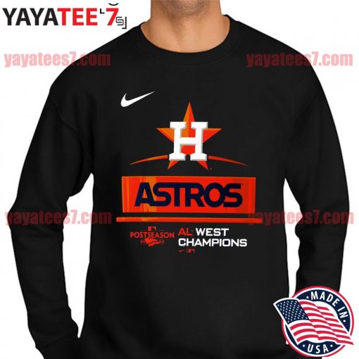 Original men's Houston Astros Nike 2022 AL West Division Champions T-Shirt Sweater