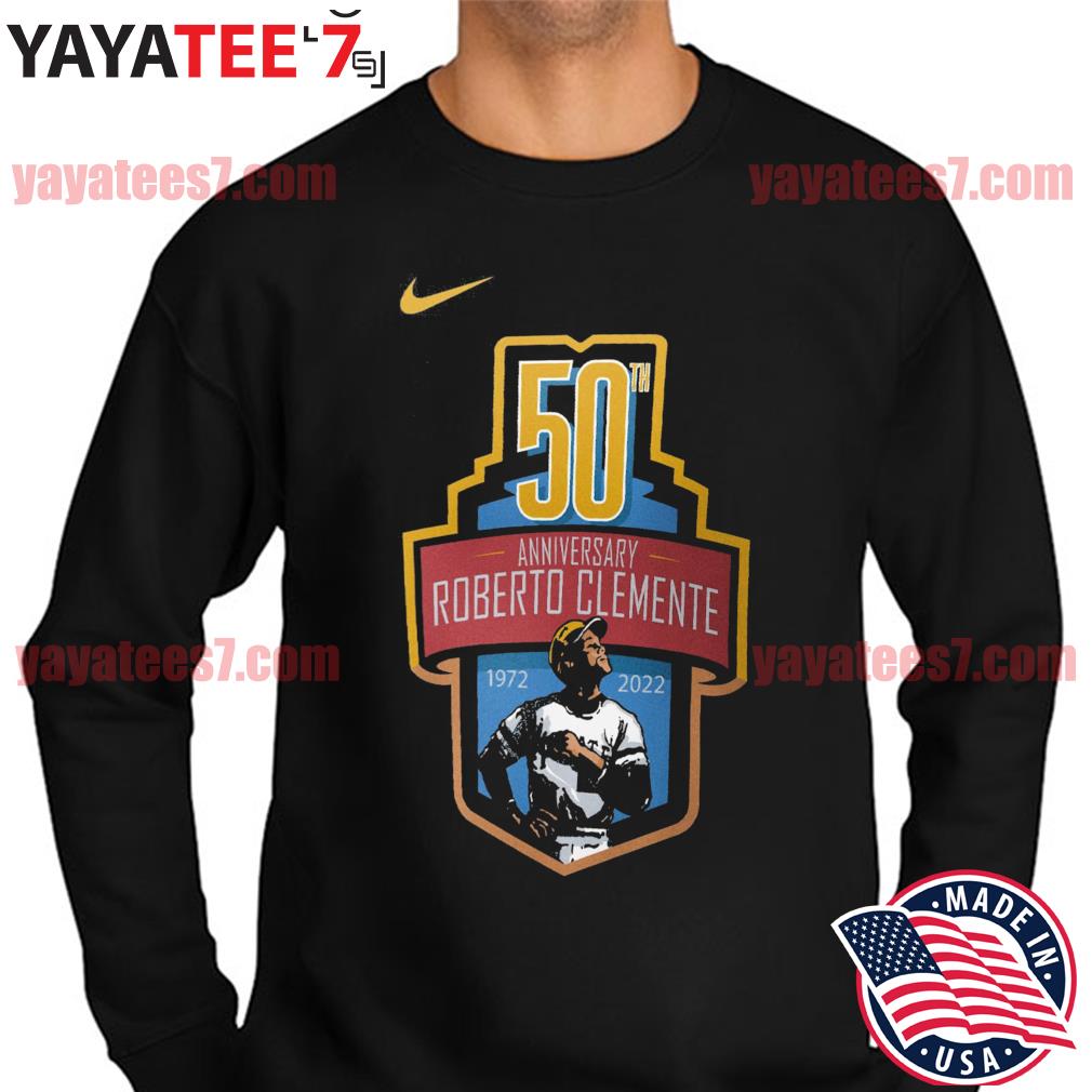 Men's Nike Roberto Clemente Black Pittsburgh Pirates 50th Anniversary Commemorative T-Shirt