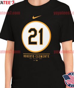 Pittsburgh Pirates 21 Roberto Clemente Nike Black Commemorative T