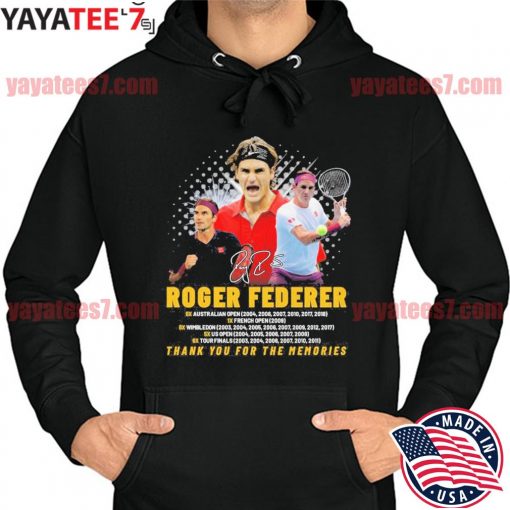 Roger Federer 6x australian open 6x tour finals thank you for the memories signatures s Hoodie