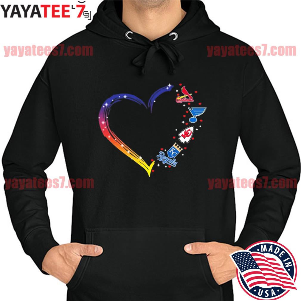 Kansas City Chiefs vs Kansas City Royals Hearts love shirt, hoodie,  sweater, long sleeve and tank top