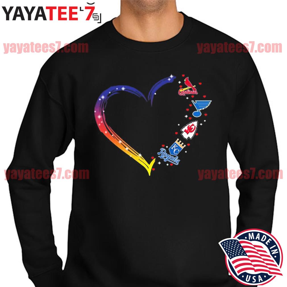 Heart Love Kansas City Chiefs And Kansas City Royals Shirt, hoodie,  sweater, long sleeve and tank top