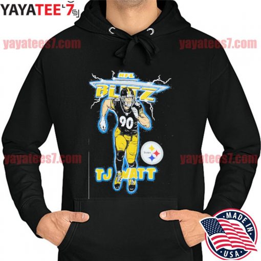 NFL Blitz Pittsburgh Steelers TJ Watt T-Shirt from Homage. | Officially Licensed Vintage NFL Apparel from Homage Pro Shop.