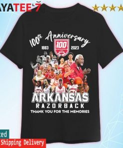 100th anniversary 1883-2023 Arkansas Razorback thank you for the memories shirt