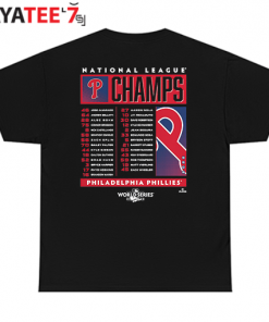 Original 2022 National League Champions Philadelphia Phillies Roster  T-Shirt, hoodie, sweater, long sleeve and tank top